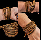 Leather wrap bracelets