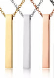 Stainless steel vertical bar necklaces