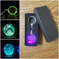 Crystal LED light keychains