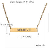 Name plate bar necklace