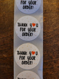 Thank you for your order stickers