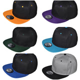 Flat bill snap back hats