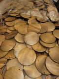 Wood pendants set of 10