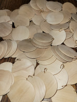 Wood pendants set of 10