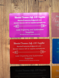 Anodized alumunium business cards-set of 100