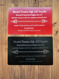 Anodized alumunium business cards-set of 100