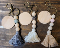 Tassled Silicone Keychain