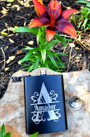 Black Matte Flask 8 oz