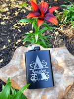 Black Matte Flask 8 oz