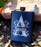 Black Matte Flask 8 oz