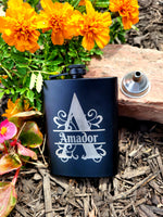 Black Matte Flask 8 oz